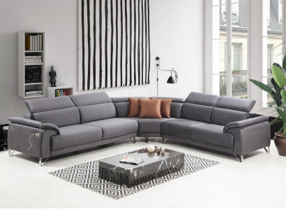 Sofa Couch Ecksofa L-form Polstersofa Sitzmöbel Modern Luxus Möbel Wohnzimmer